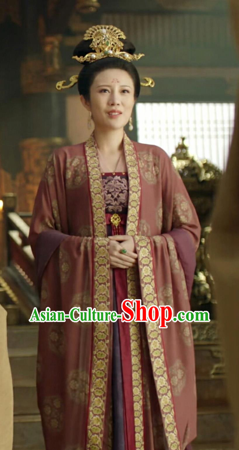 Chinese Traditional Tang Dynasty Empress Clothing TV Series The Promise of Chang An He Lan Yun Qi Dress Ancient China Hanfu